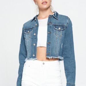 Jacket de mezclilla rasgada I&M Jeans