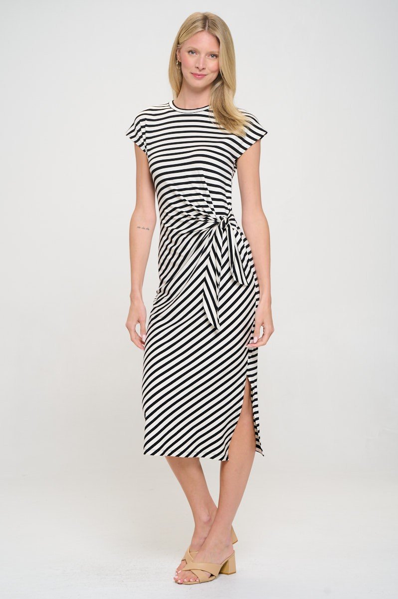 Vestido Reneéc largo con nudo a la cintura - Imagen 3