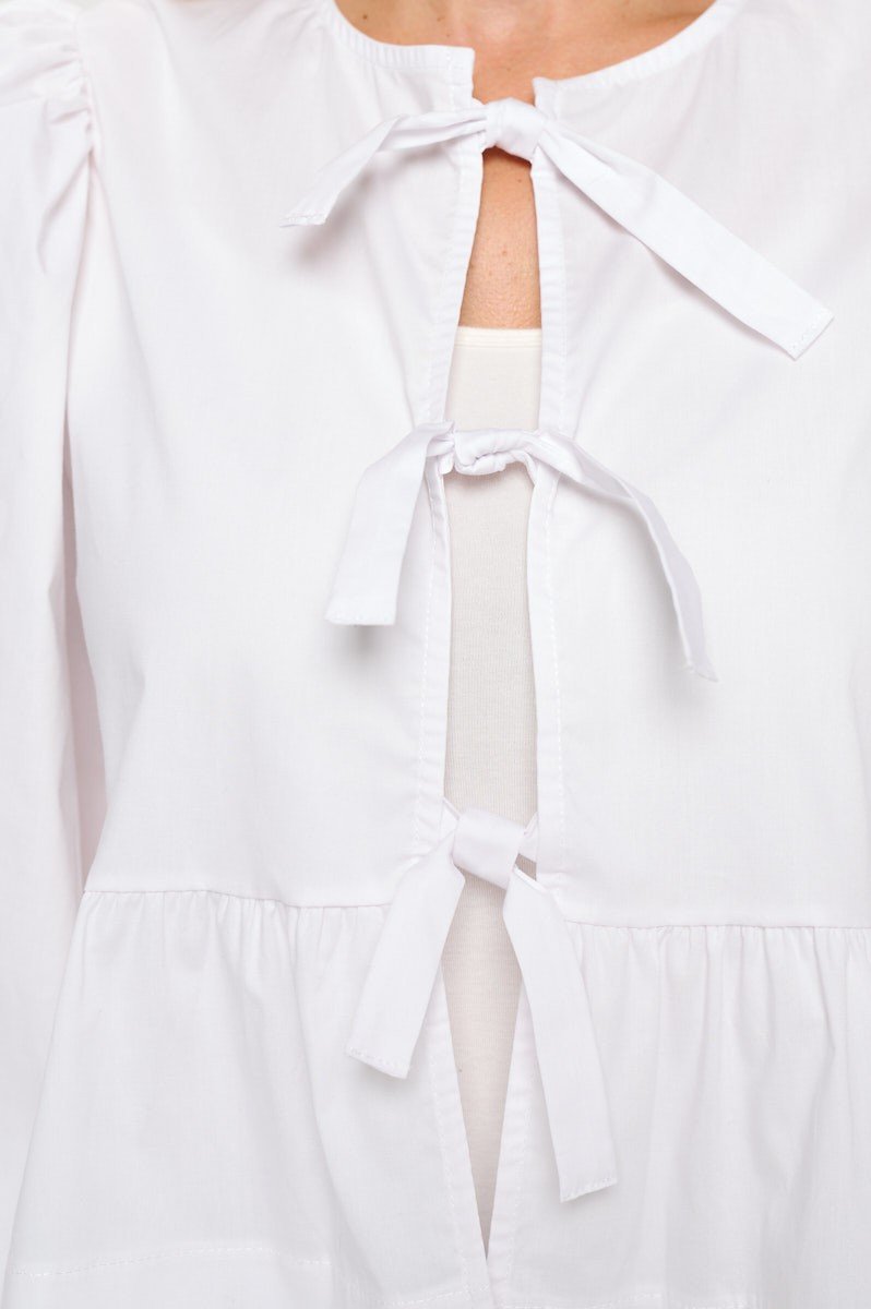 Blusa Reneéc lisa con amarre delantero - Imagen 5