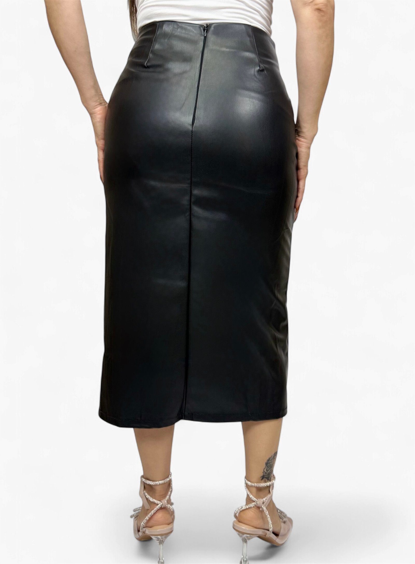 Falda Runway de cuerina - Imagen 4