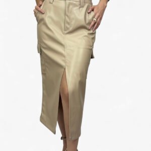 Falda tipo cargo Active de cuerina