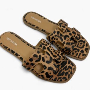 Sandalias Top Moda de leopardo