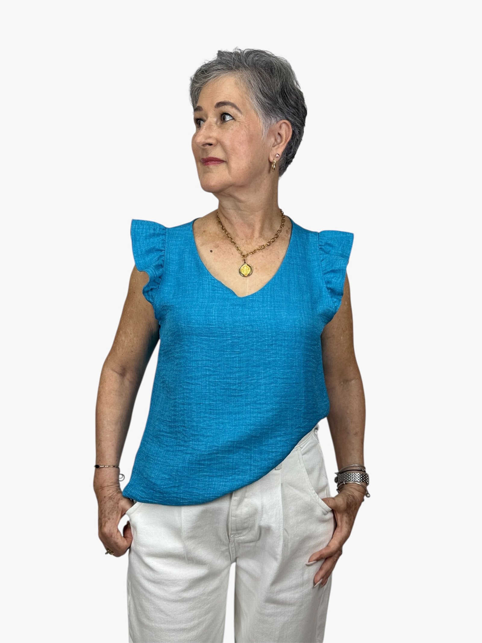 Blusa Together con cuello en V