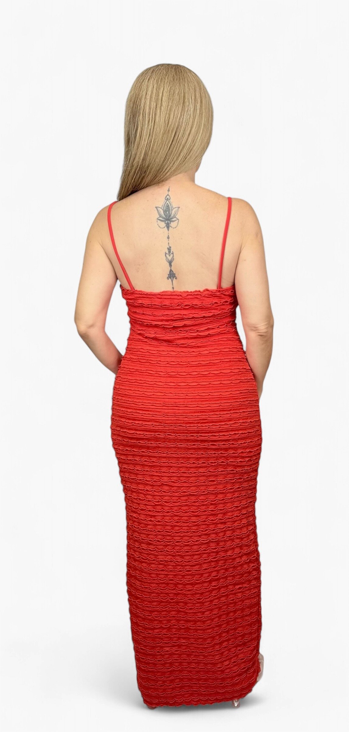 Vestido Celeb largo texturizado - Imagen 2