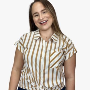 Blusa White Rhino con amarre