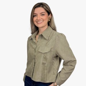 Blusa Creta manga larga con brillo