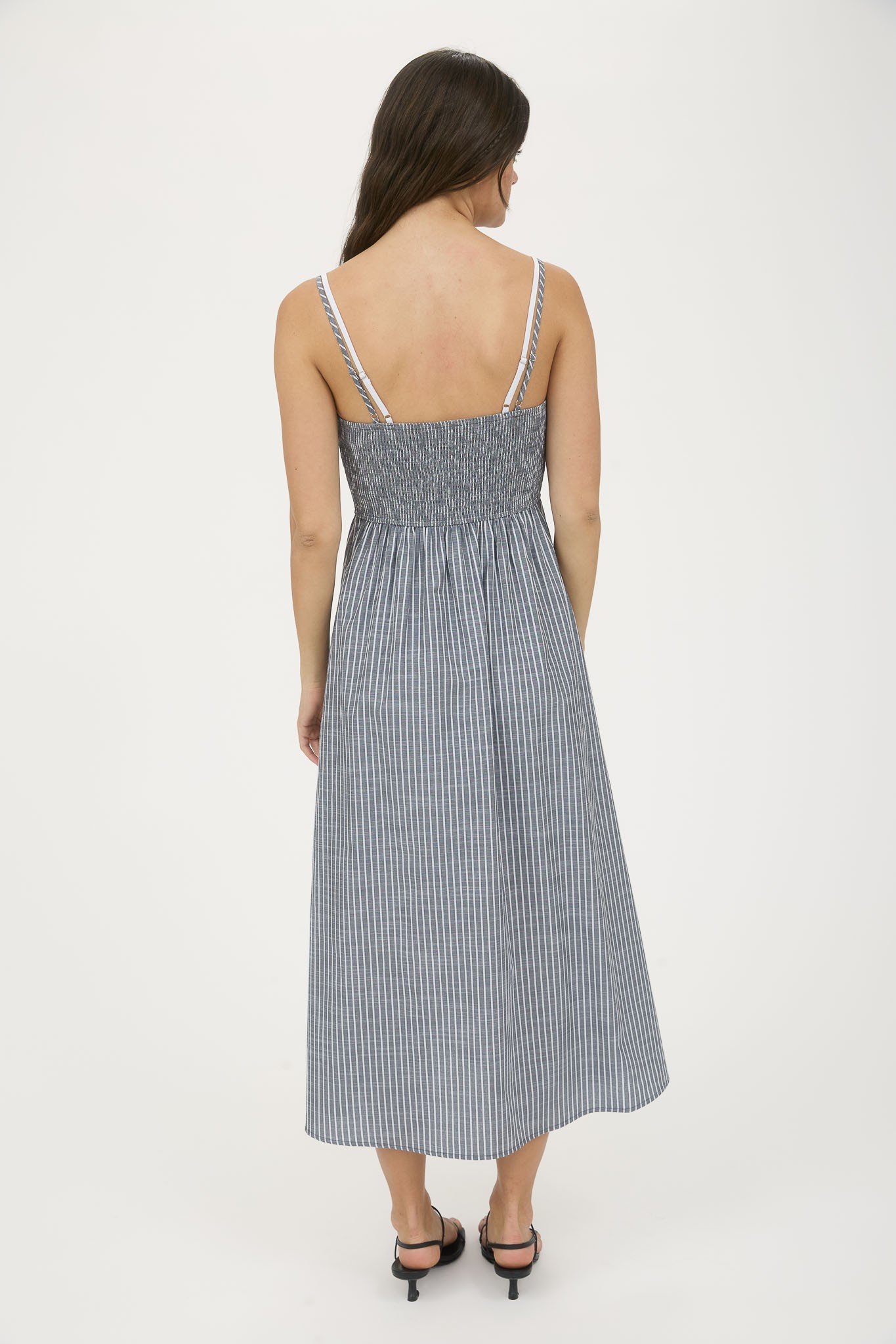 VESTIDO LARGO DE RAYAS CON BOTONES BY THE RIVER - Imagen 7