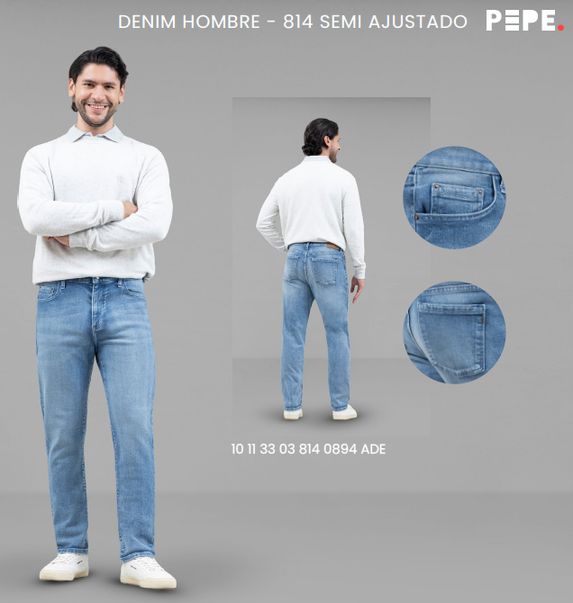 JEANS PEPE SEMI AJUSTADO 03 814 0894