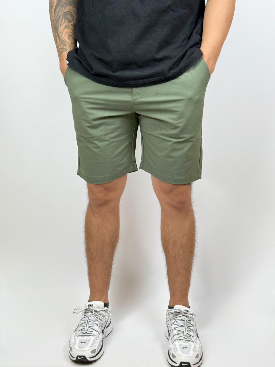 SHORT LISO CON ELÁSTICO EN LA CINTURA BLOCK - Imagen 4