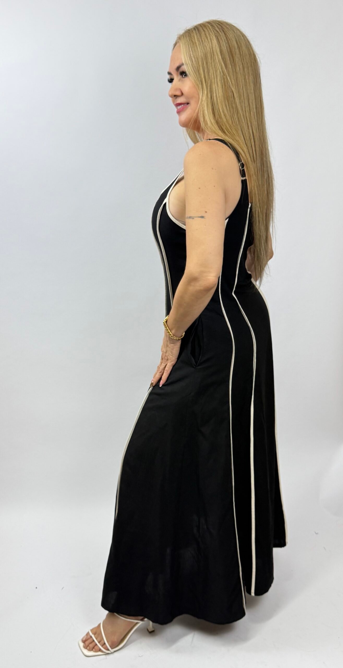 VESTIDO LARGO DE RAYAS LILY & PEONY - Imagen 7