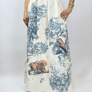 FALDA LARGA CON ESTAMPADO CRETA