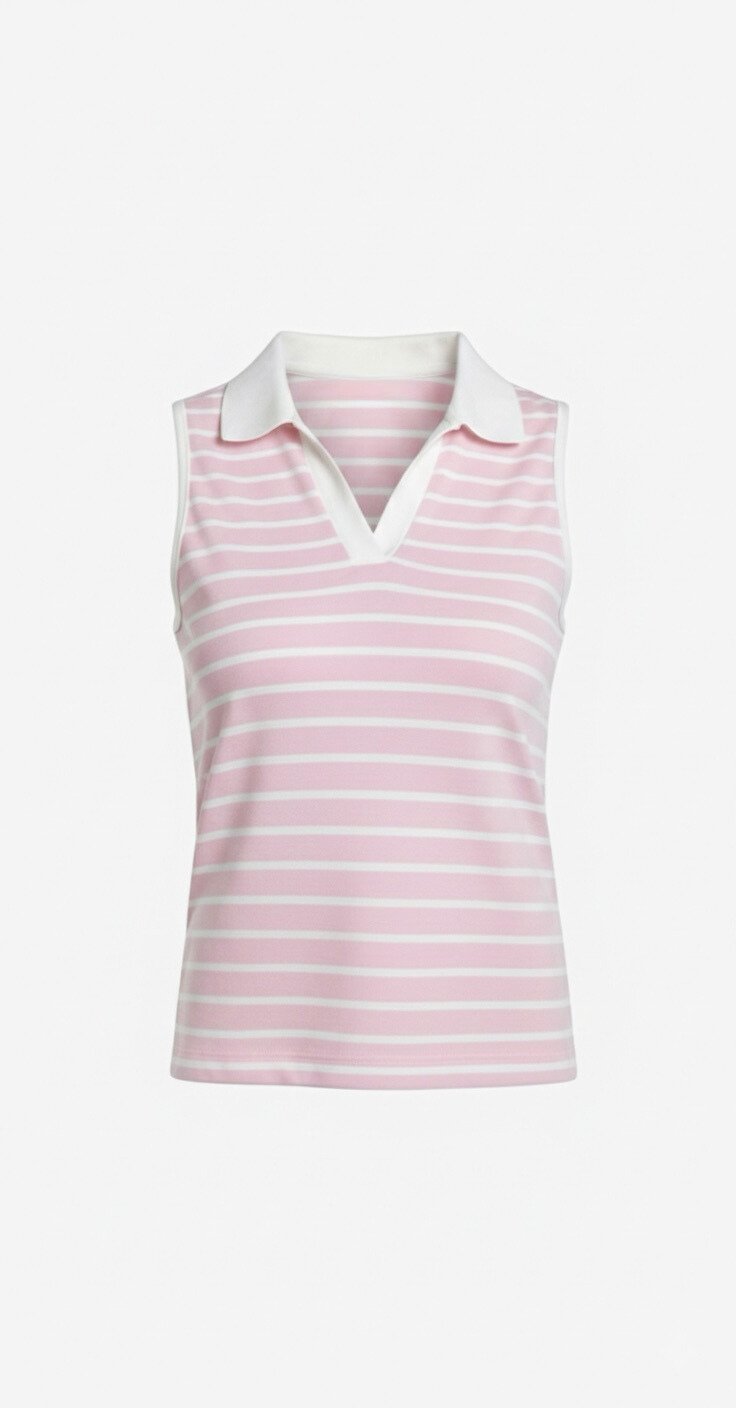 BLUSA DE RAYAS CON ESCOTE EN V Y CUELLO RUNWAY - Imagen 3