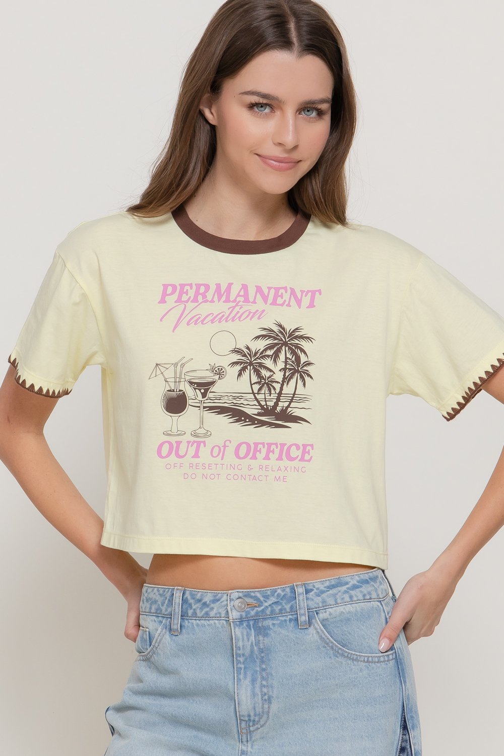 BLUSA CORTA DE MANGAS PERMANENT VACATION ACTIVE
