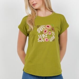 BLUSA CON CUADRADO DE FLORES TABA