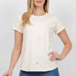 BLUSA CON ADORNOS DE CONCHAS TABA