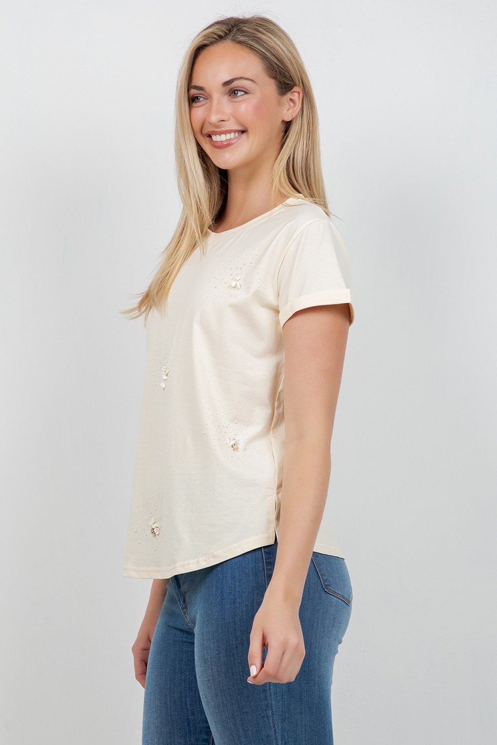 BLUSA CON ADORNOS DE CONCHAS TABA - Imagen 4