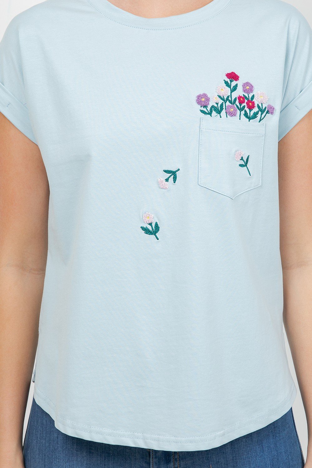 BLUSA DE FLORES CON BOLSA LATERAL TABA - Imagen 2