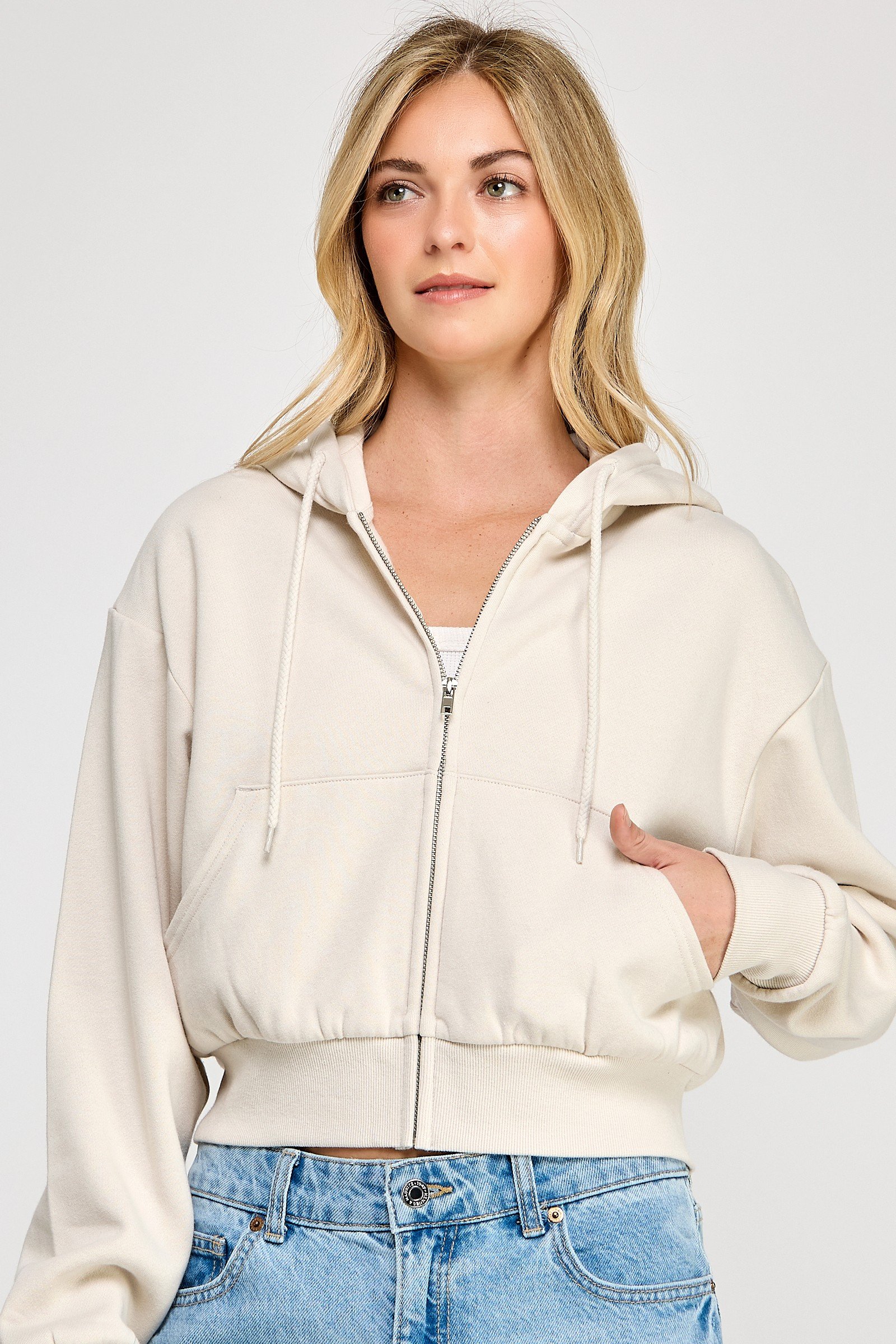 ABRIGO CORTO DE ZÍPER Y GORRO REFLEX - Imagen 2