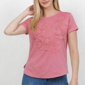 BLUSA CON FLORES EN EFECTO 3D TABA