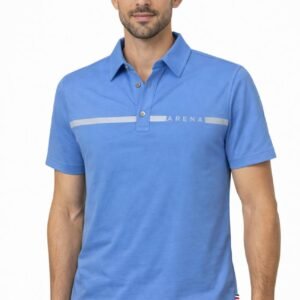 CAMISETA TIPO POLO LINEA TEXTO ARENA