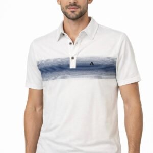 CAMISETA TIPO POLO CENEFA RAYITA ARENA