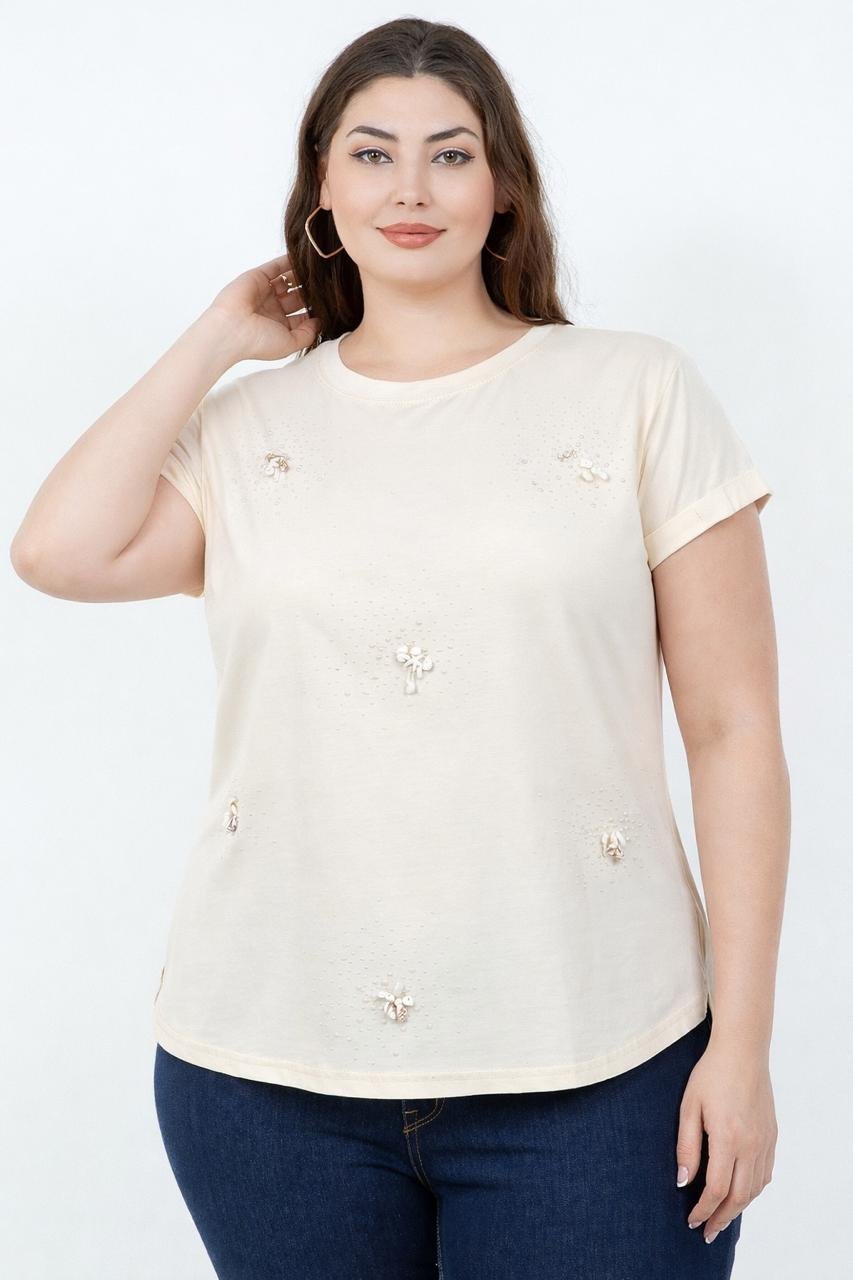 BLUSA CON ADORNOS DE CONCHAS TABA - Imagen 6