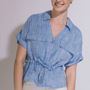 BLUSA CON BOTONES Y ELÁSTICO EN CINTURA LOVE TREE