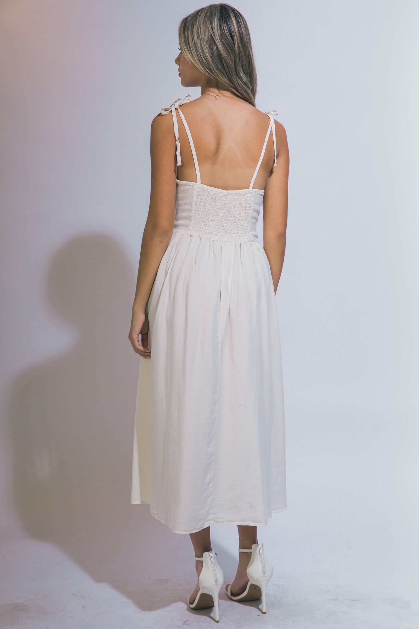 VESTIDO BLANCO DE TIRANTES LOVE TREE - Imagen 6