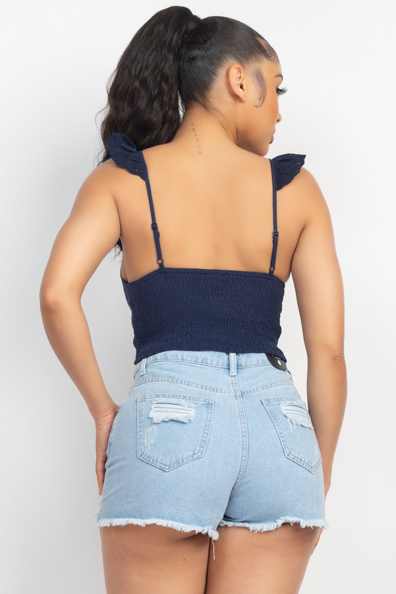 BLUSA AZUL CORTA AJUSTABLE BLASHE - Imagen 4