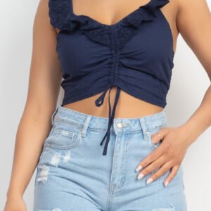 BLUSA AZUL CORTA AJUSTABLE BLASHE