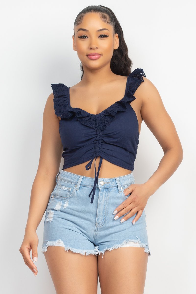 BLUSA AZUL CORTA AJUSTABLE BLASHE - Imagen 2