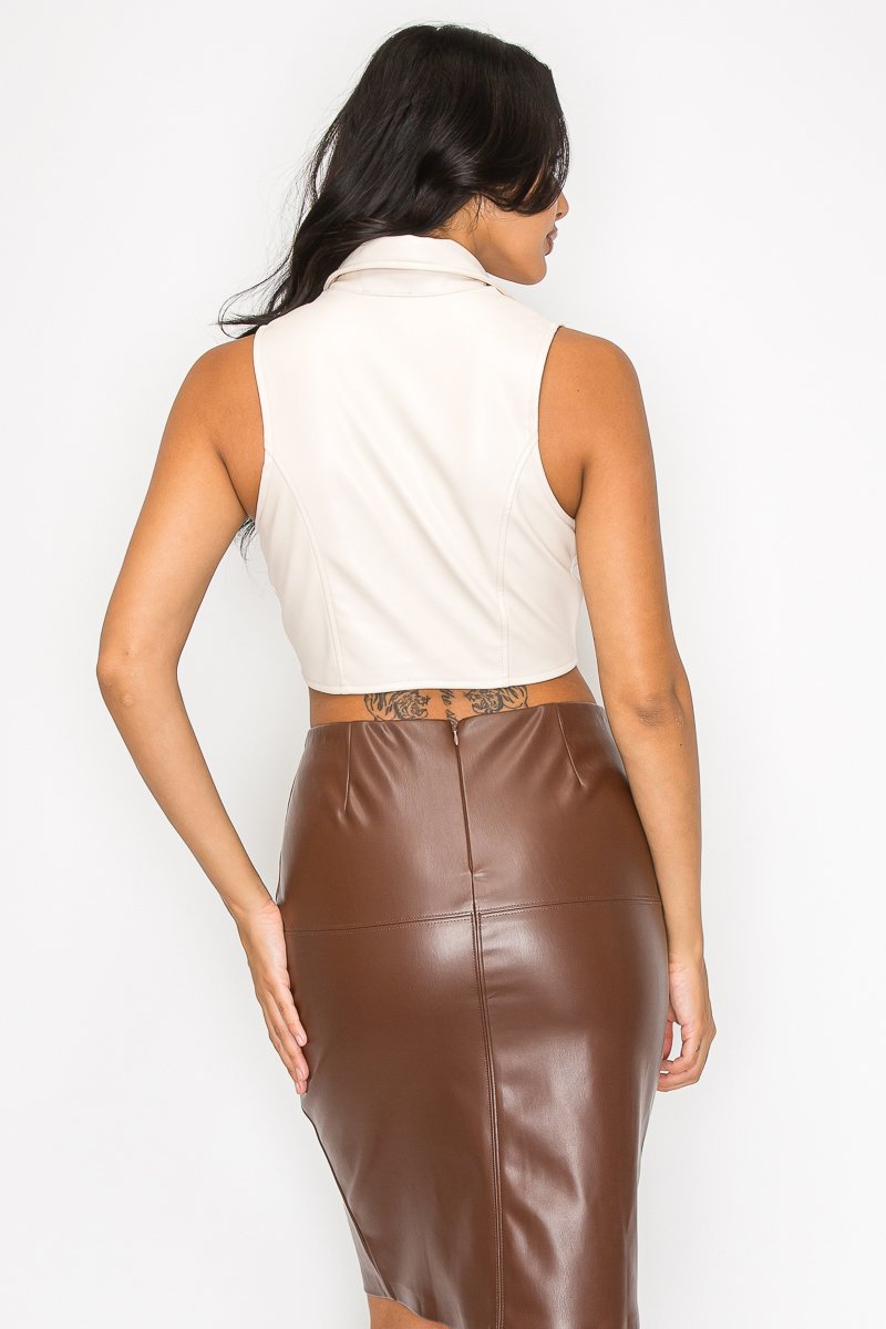 TOP DE ZÍPER DE CUERINA BLASHE - Imagen 4