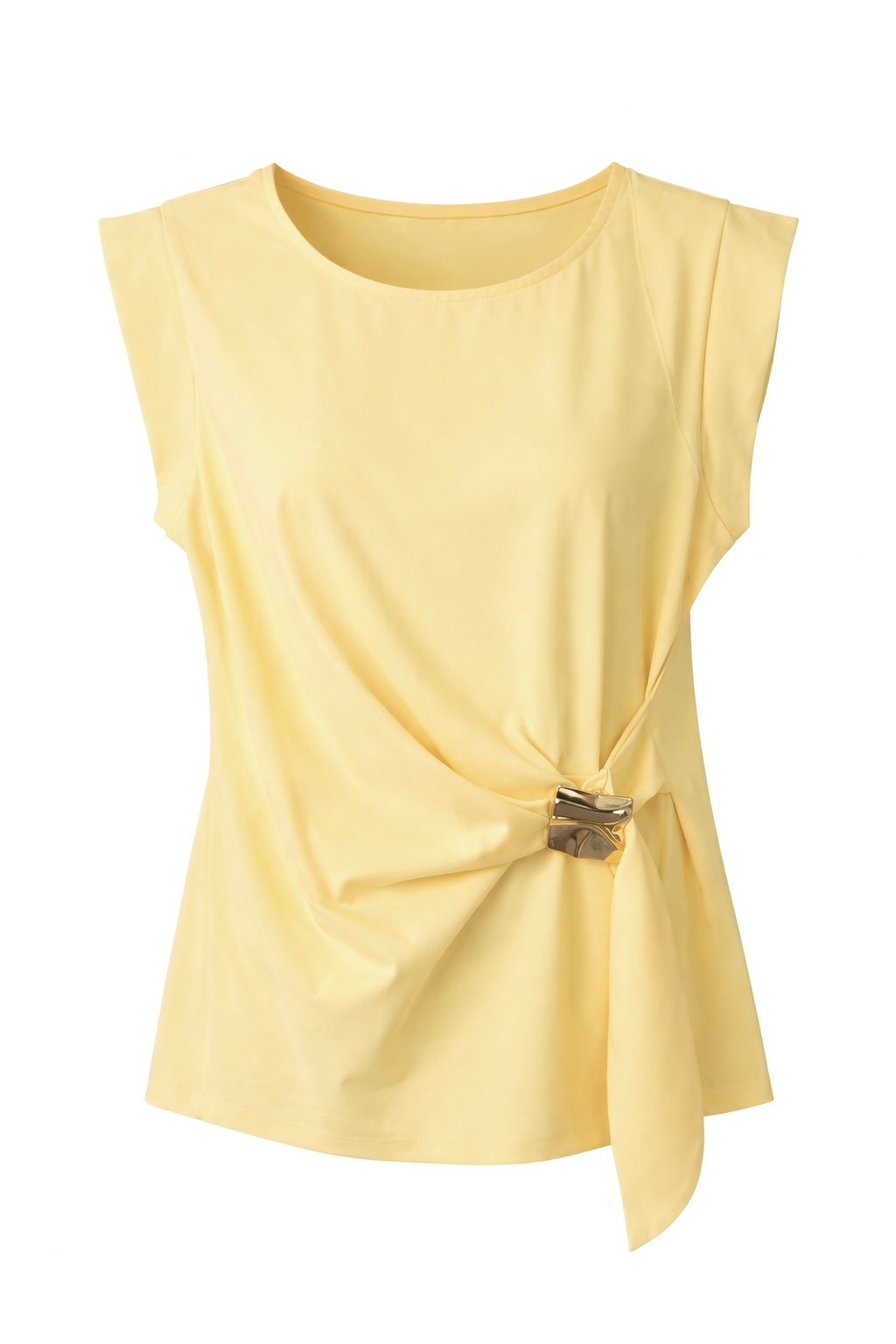 BLUSA CON DETALLE DORADO Y AMARRE ROSEMIEL - Imagen 4