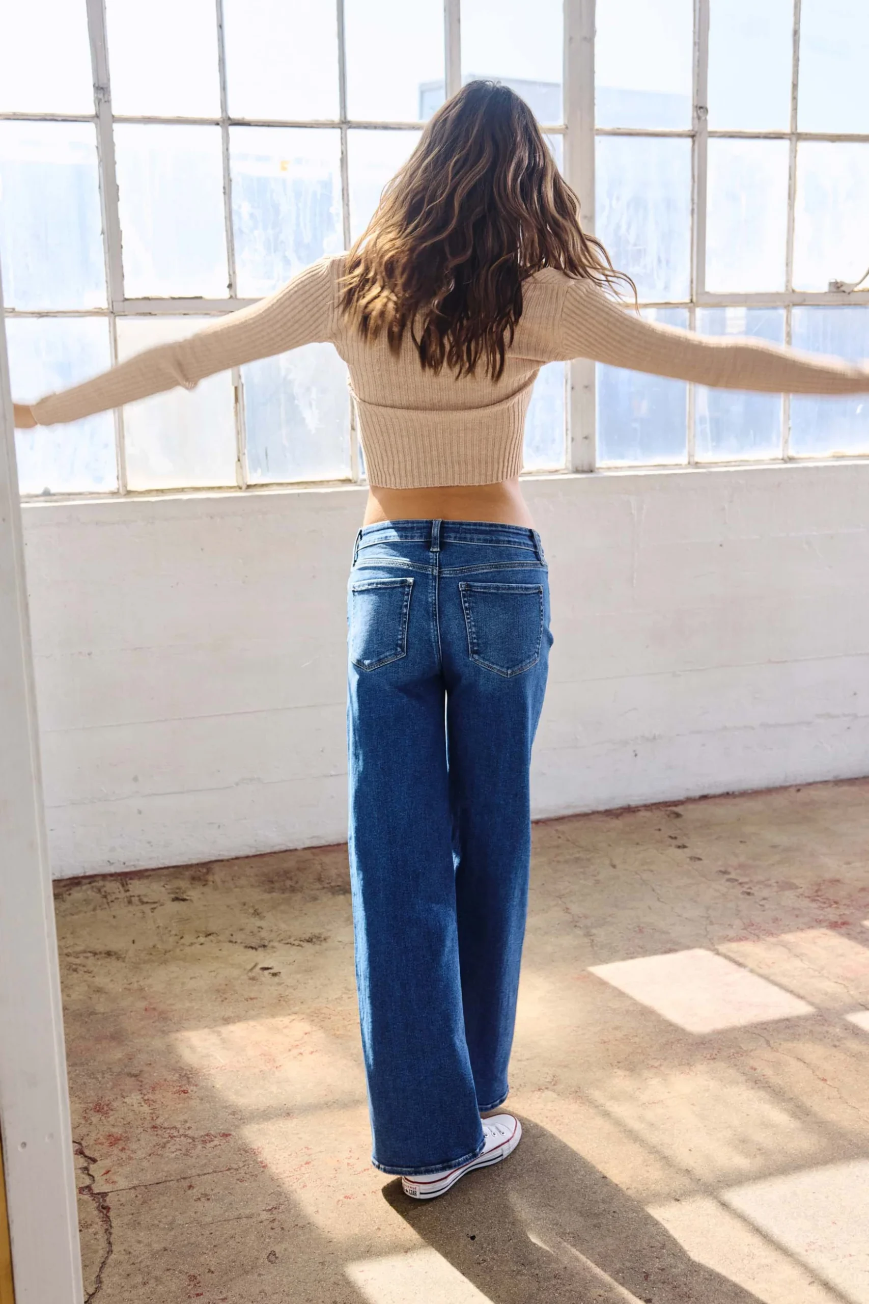 JEANS RELAXED WIDE LEG TIRO ALTO EN JEAN EP3657 - Imagen 8