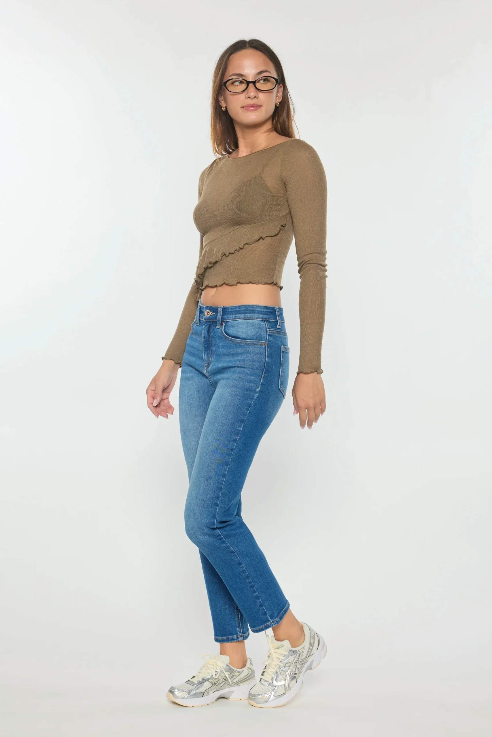 JEANS CORTE RECTO TIRO ALTO EN JEAN EP3686 - Imagen 5