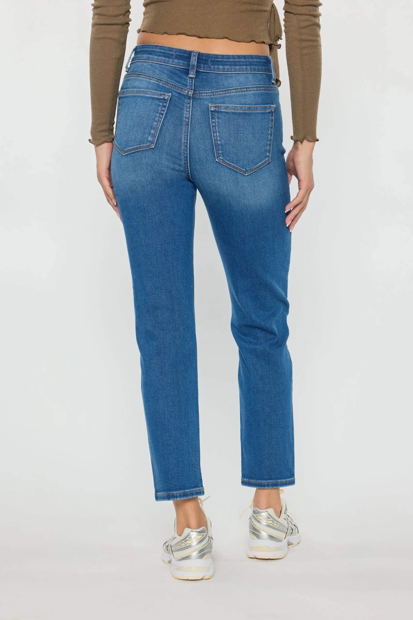 JEANS CORTE RECTO TIRO ALTO EN JEAN EP3686 - Imagen 2