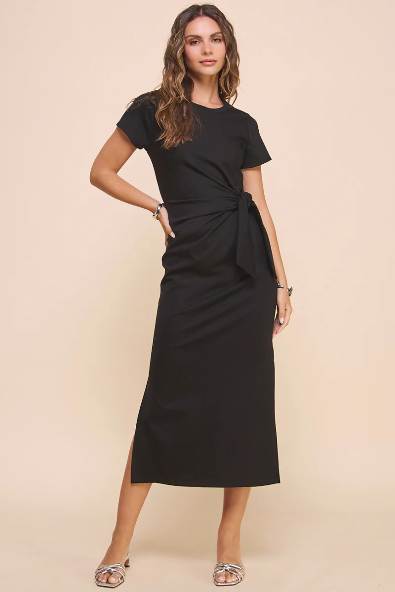 VESTIDO LARGO CON AMARRE LATERAL IF SHE LOVES - Imagen 2