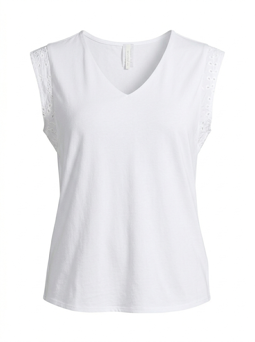 BLUSA LISA CON CUELLO EN V ROSEMIEL - Imagen 3