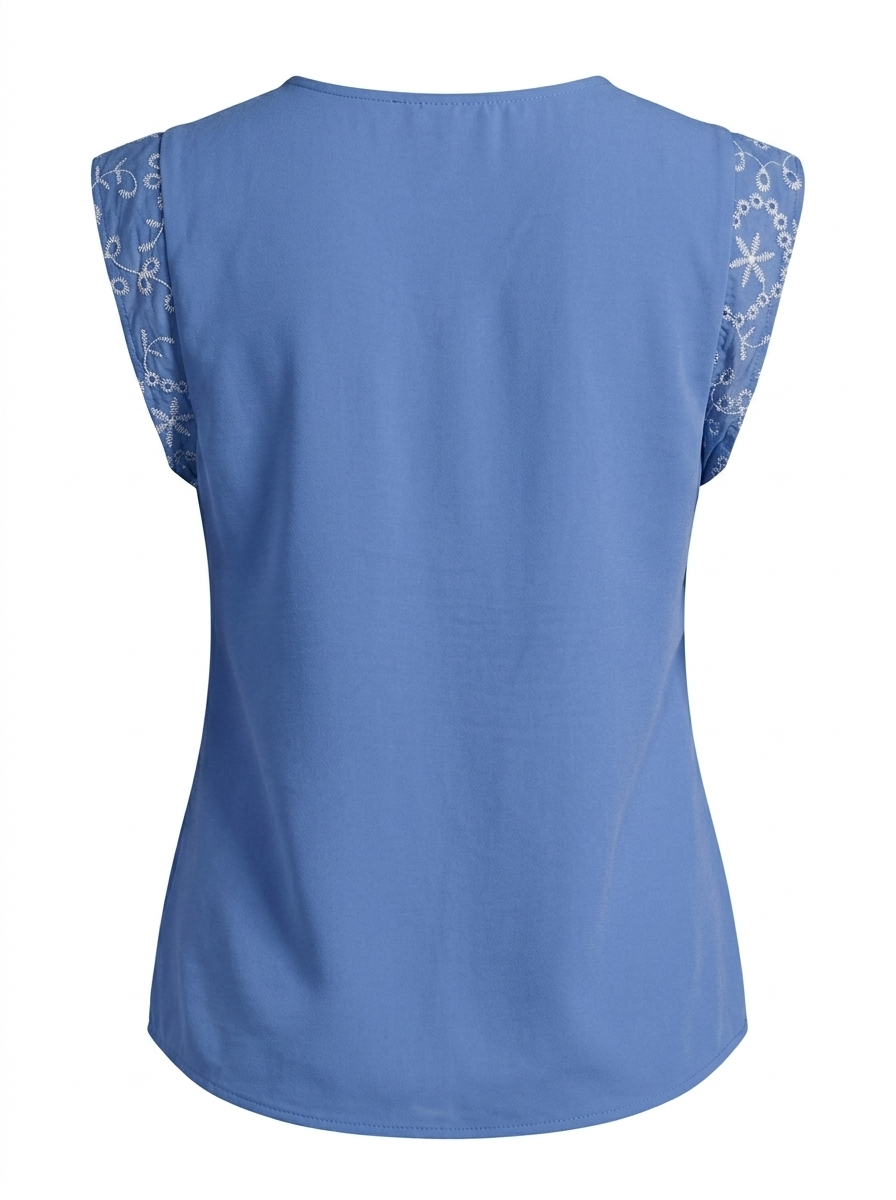 BLUSA LISA CON CUELLO EN V ROSEMIEL - Imagen 2