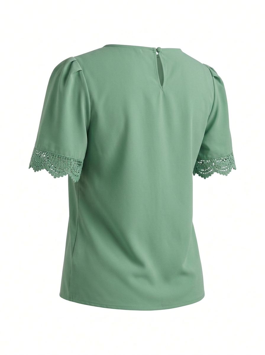 BLUSA CON ENCAJE EN MANGA ROSEMIEL - Imagen 2