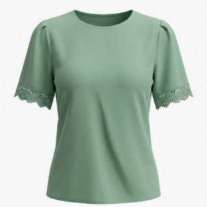 BLUSA CON ENCAJE EN MANGA ROSEMIEL