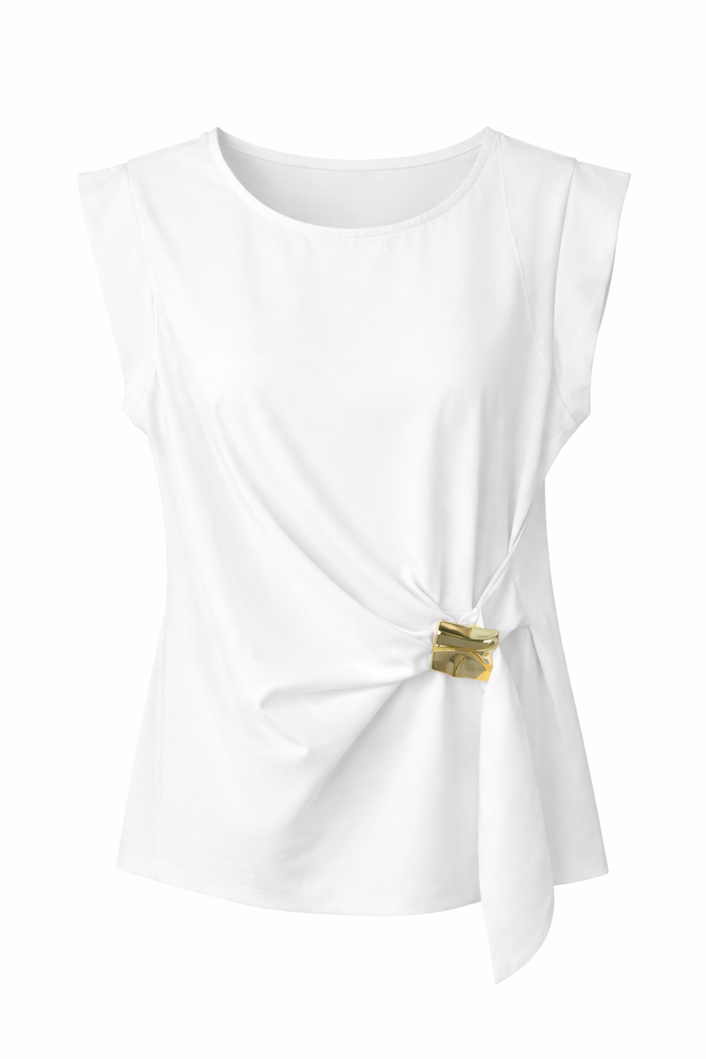 BLUSA CON DETALLE DORADO Y AMARRE ROSEMIEL - Imagen 3