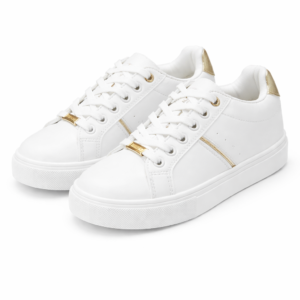TENIS BLANCAS CON DORADO SILVER SOUL