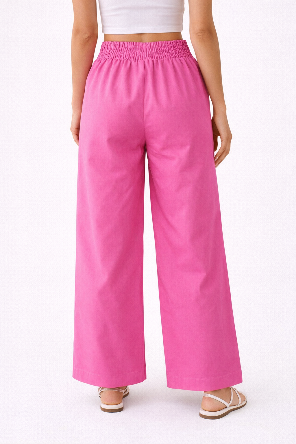 PALAZO CON ELÁSTICO LATERAL EN CINTURA CRETA - Imagen 4