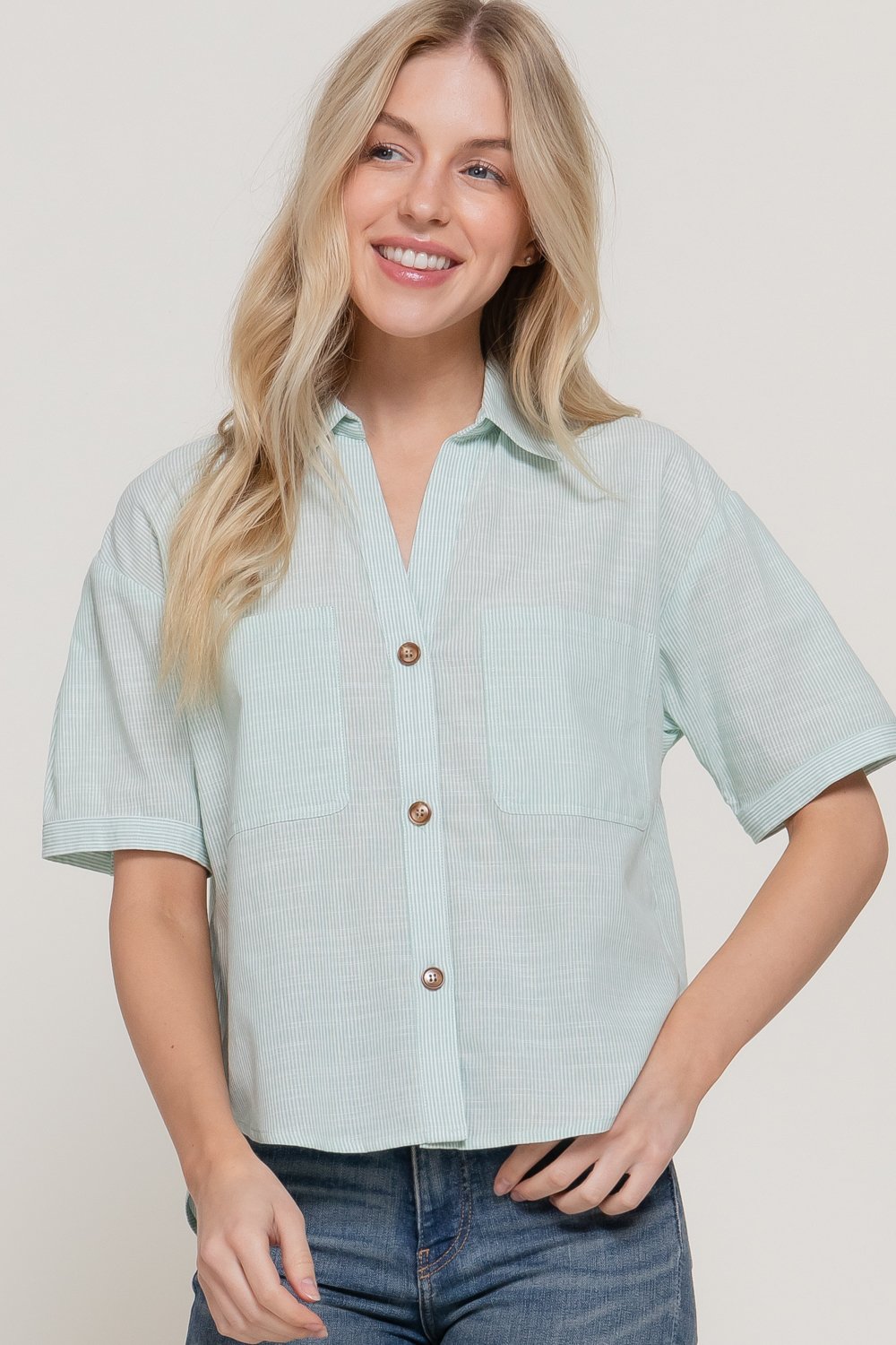 BLUSA FLOJA DE RAYAS ACTIVE