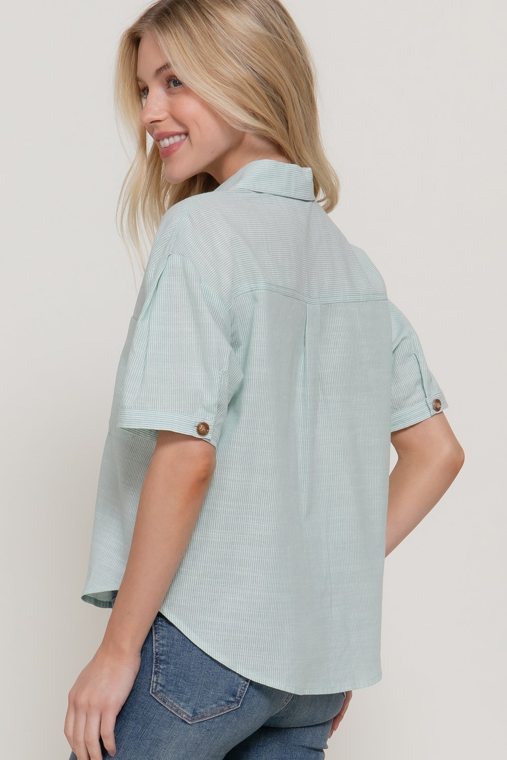 BLUSA FLOJA DE RAYAS ACTIVE - Imagen 2