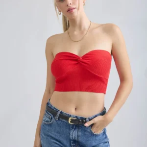 TOP ESTRAPLE ROJO THE WORKSHOP