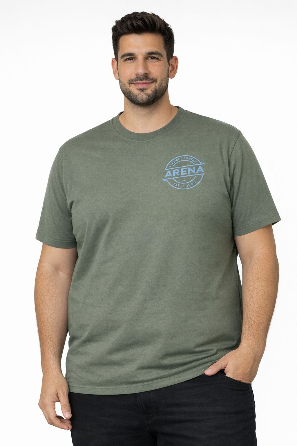 CAMISETA TALLA PLUS CON DISEÑO EN PECHO ARENA