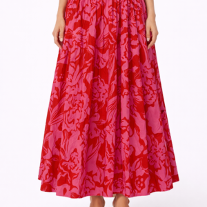 FALDA LARGA CON ESTAMPADO CRETA