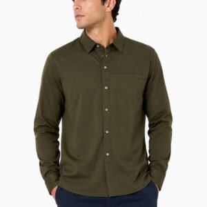 CAMISA MANGA LARGA VERDE MUSGO ARENA